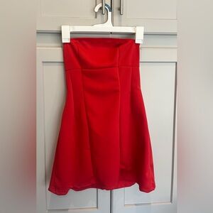 Red Strapless Dress